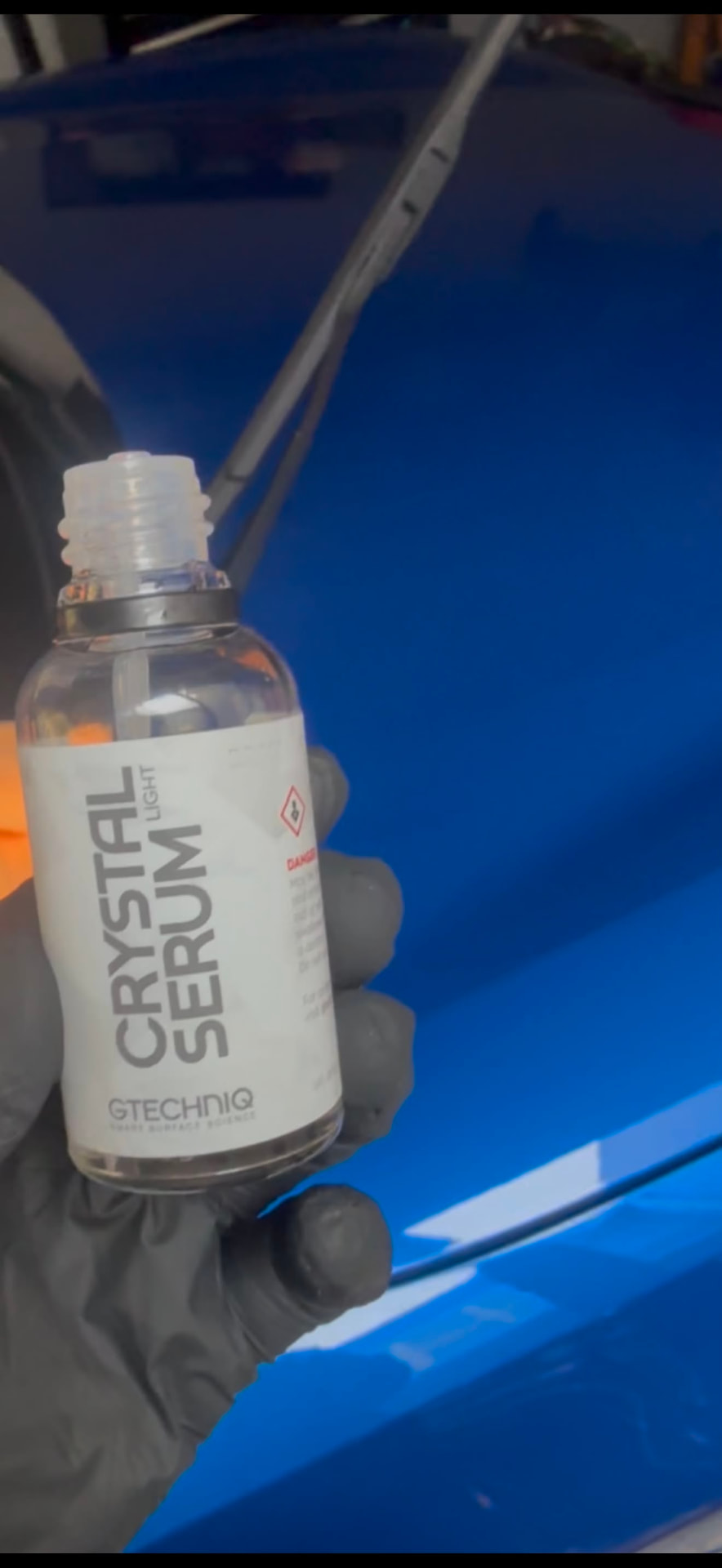 Professional 5-year ceramic coating application, Gtechniq Crystal Serum on a blue sedan by ACC Car Detailing Melbourne